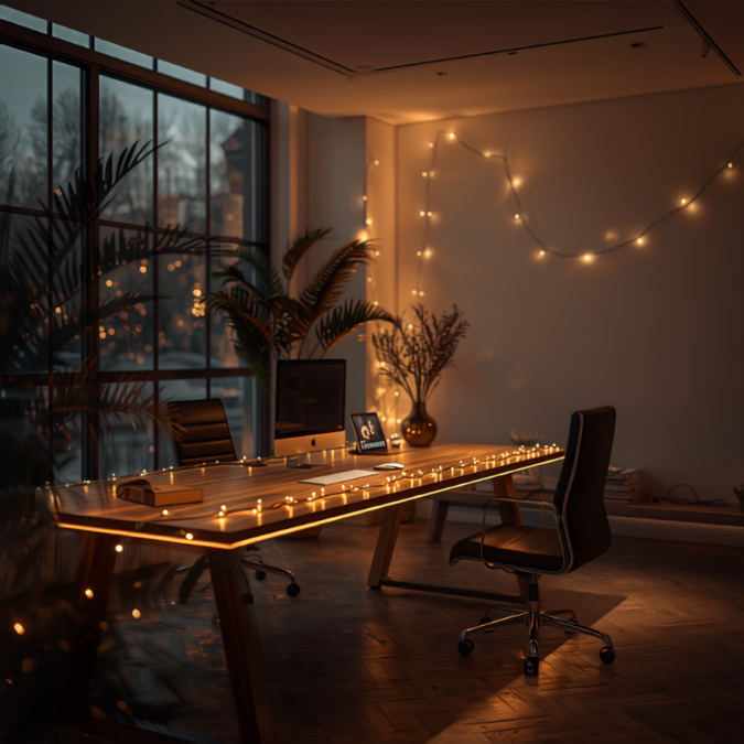Green and White Modern Christmas Light Installation Instagram Post (2)